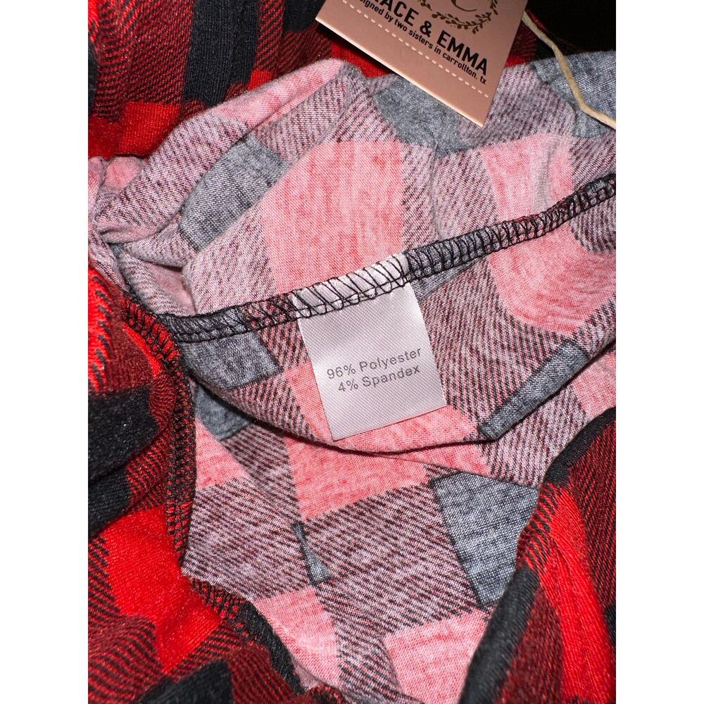 NWT Grace and Emma Buffalo Check Bell Bottoms Flashy Christmas Cozy Winter L - Picture 4 of 4